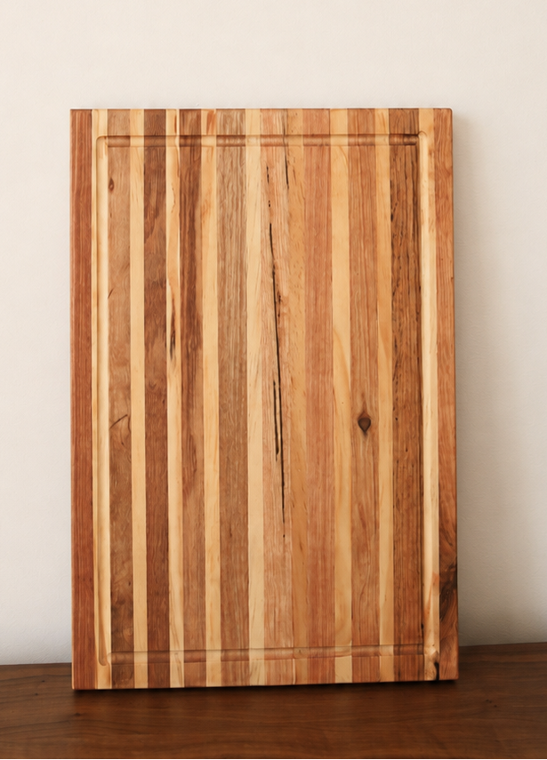 Portrait view of The Carving Board Australian made timber carving board